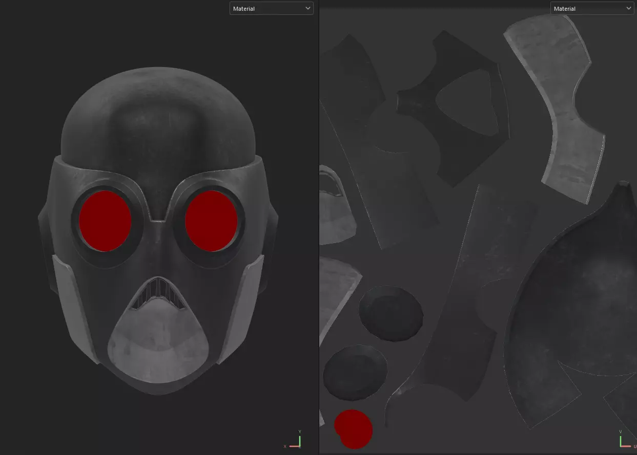 Star Wars KotOR II Sith Assassin Helmet for Cosplay 3D print model_30