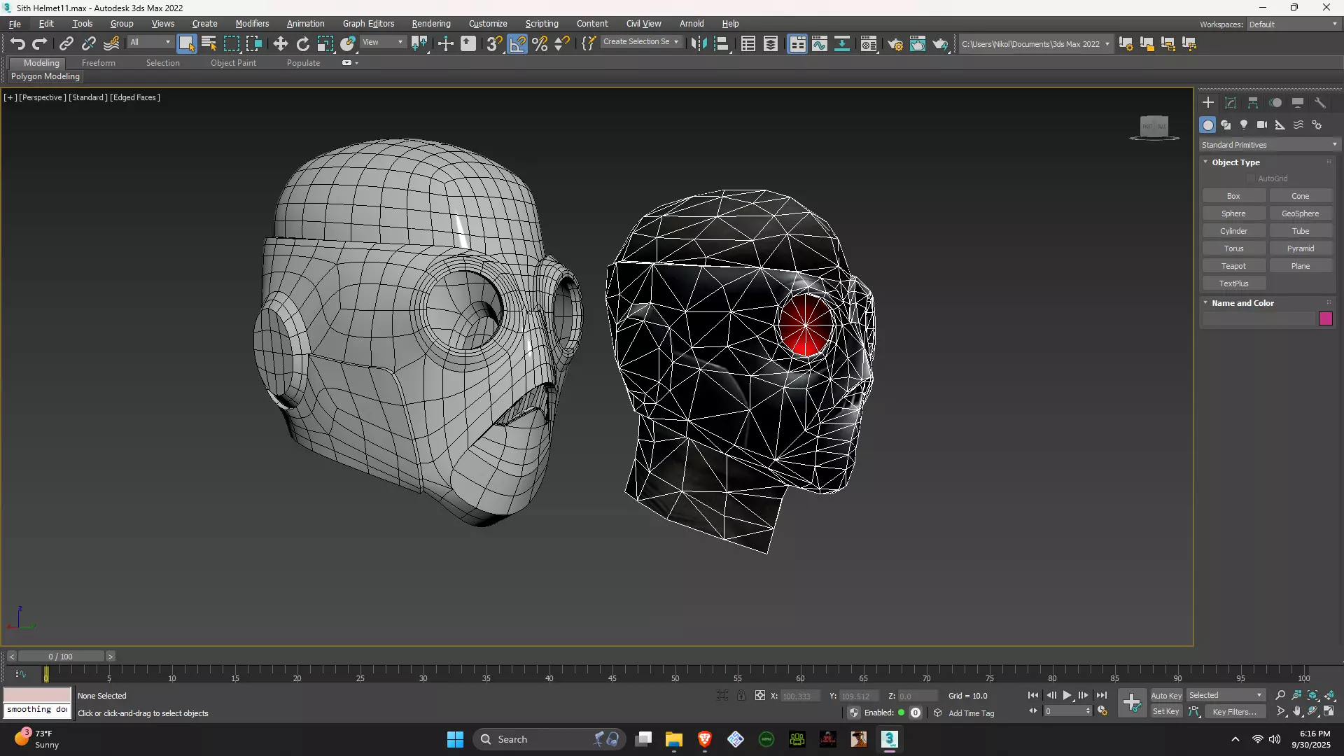 Star Wars KotOR II Sith Assassin Helmet for Cosplay 3D print model_10