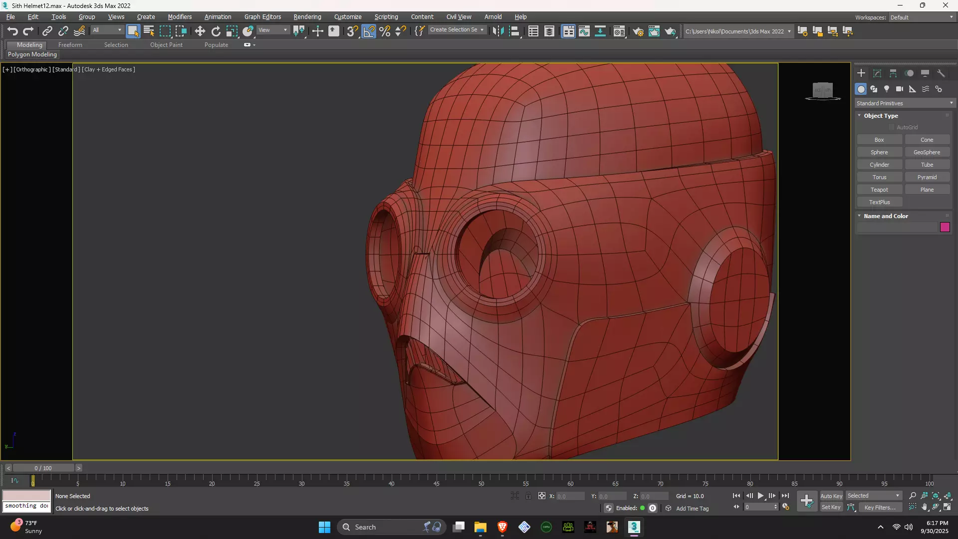 Star Wars KotOR II Sith Assassin Helmet for Cosplay 3D print model_12