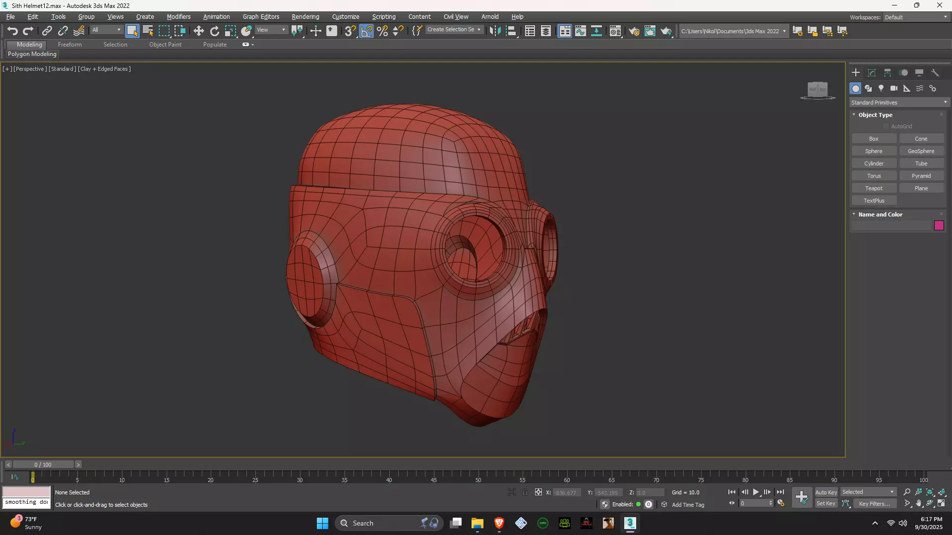 Star Wars KotOR II Sith Assassin Helmet for Cosplay 3D print model_11