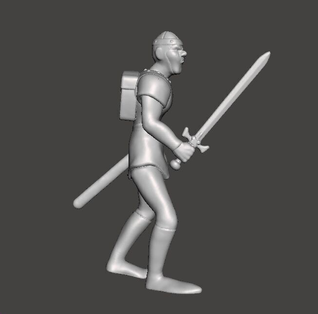 DIRK THE DARING MINIATURE MODEL FIGURE FOR FANTASY GAMES RPG DND 3D print model_2