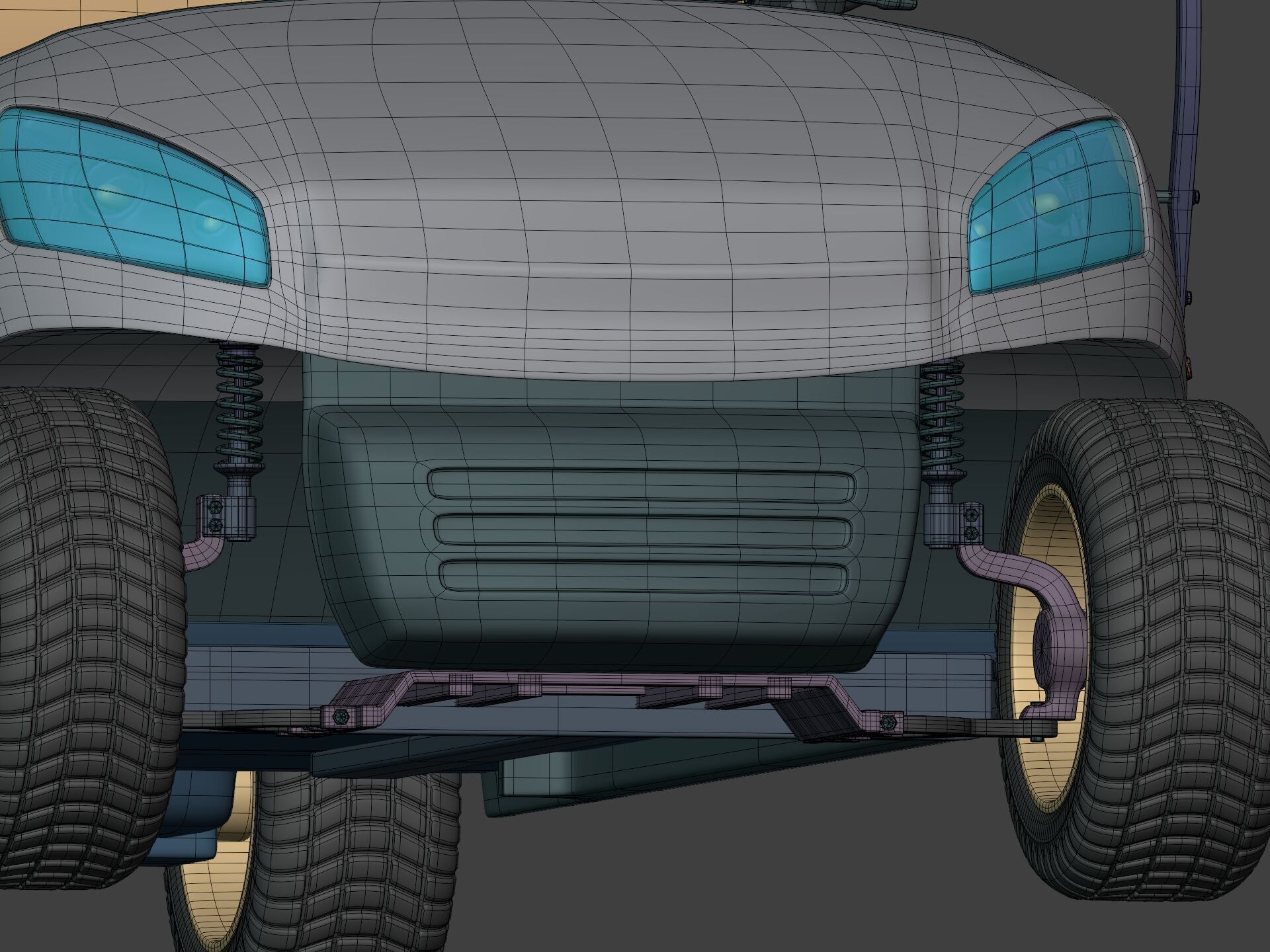 Generic Large Golf Cart -- Club Car -- Electric Sport Vehicle 3D model_12