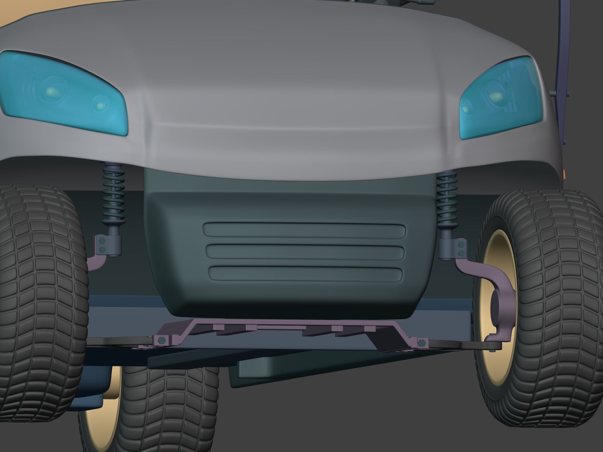 Generic Large Golf Cart -- Club Car -- Electric Sport Vehicle 3D model_11