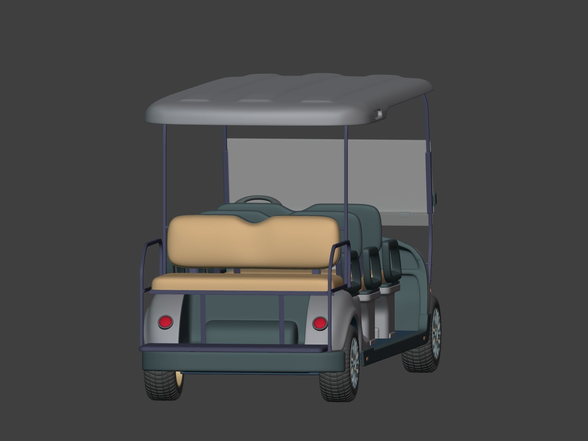 Generic Large Golf Cart -- Club Car -- Electric Sport Vehicle 3D model_9
