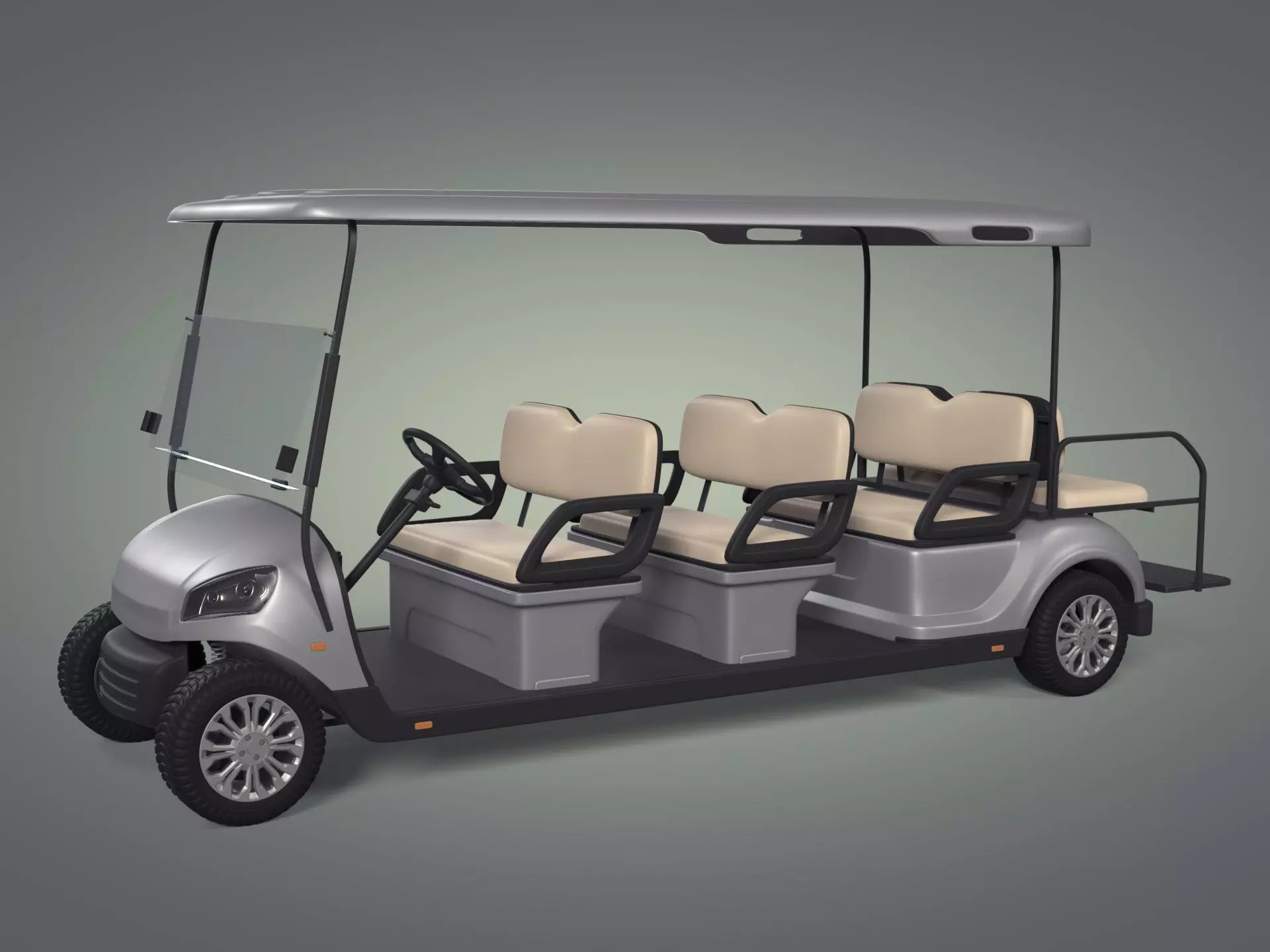 Generic Large Golf Cart -- Club Car -- Electric Sport Vehicle 3D model_0