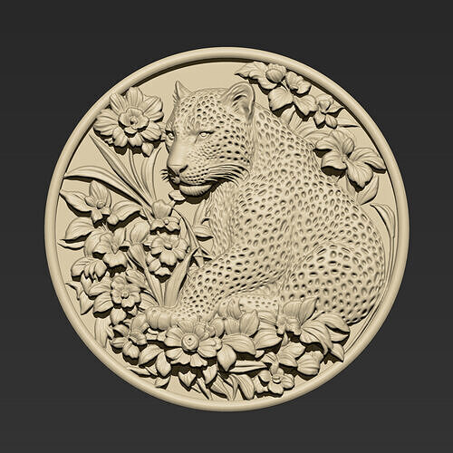Leopard Pendant A2 3D print model