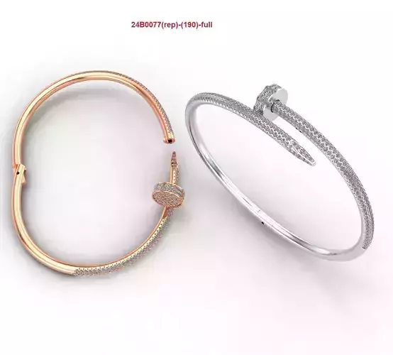 Woment full diamonds bracelet 3D print model