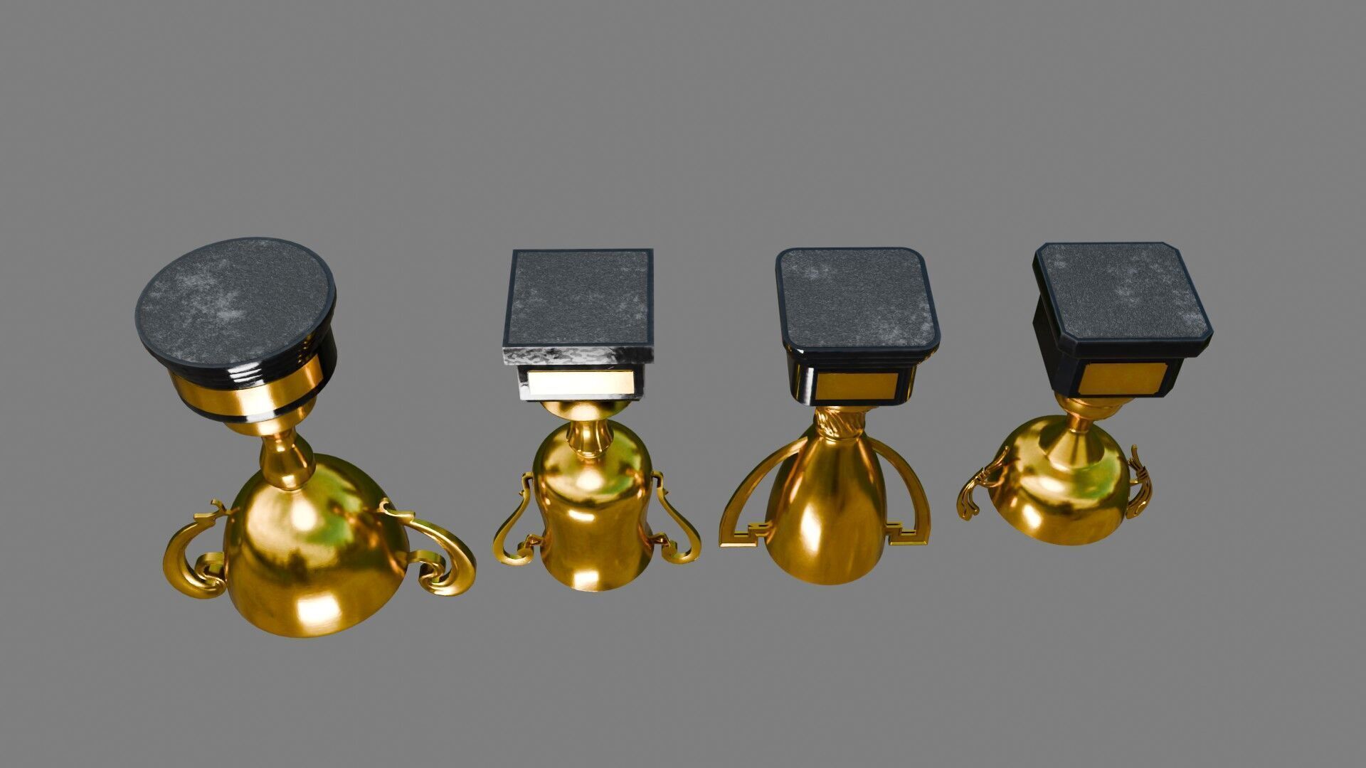 Trophy Cups 3D model_8
