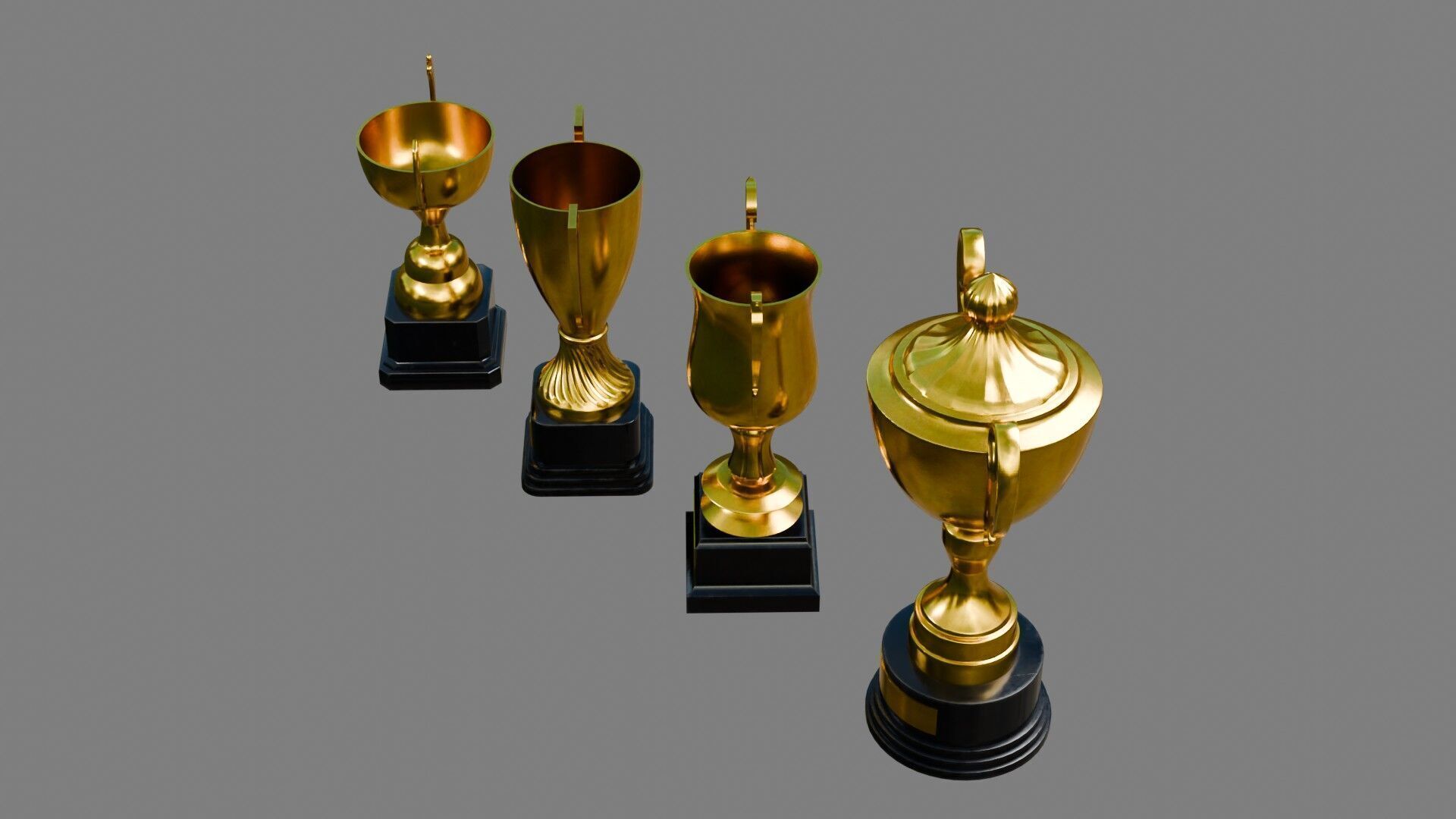 Trophy Cups 3D model_4