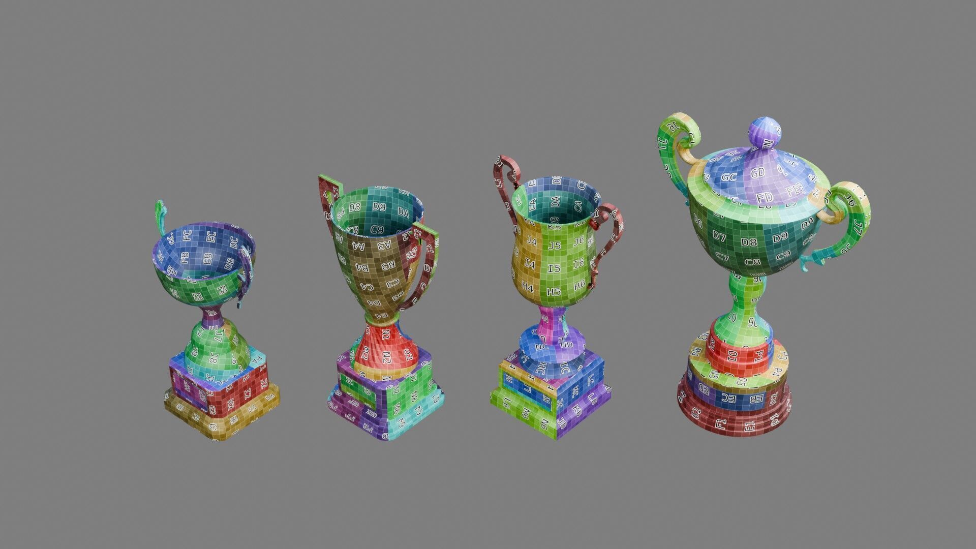 Trophy Cups 3D model_1