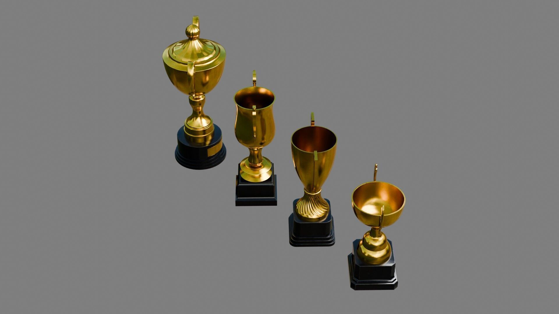 Trophy Cups 3D model_5
