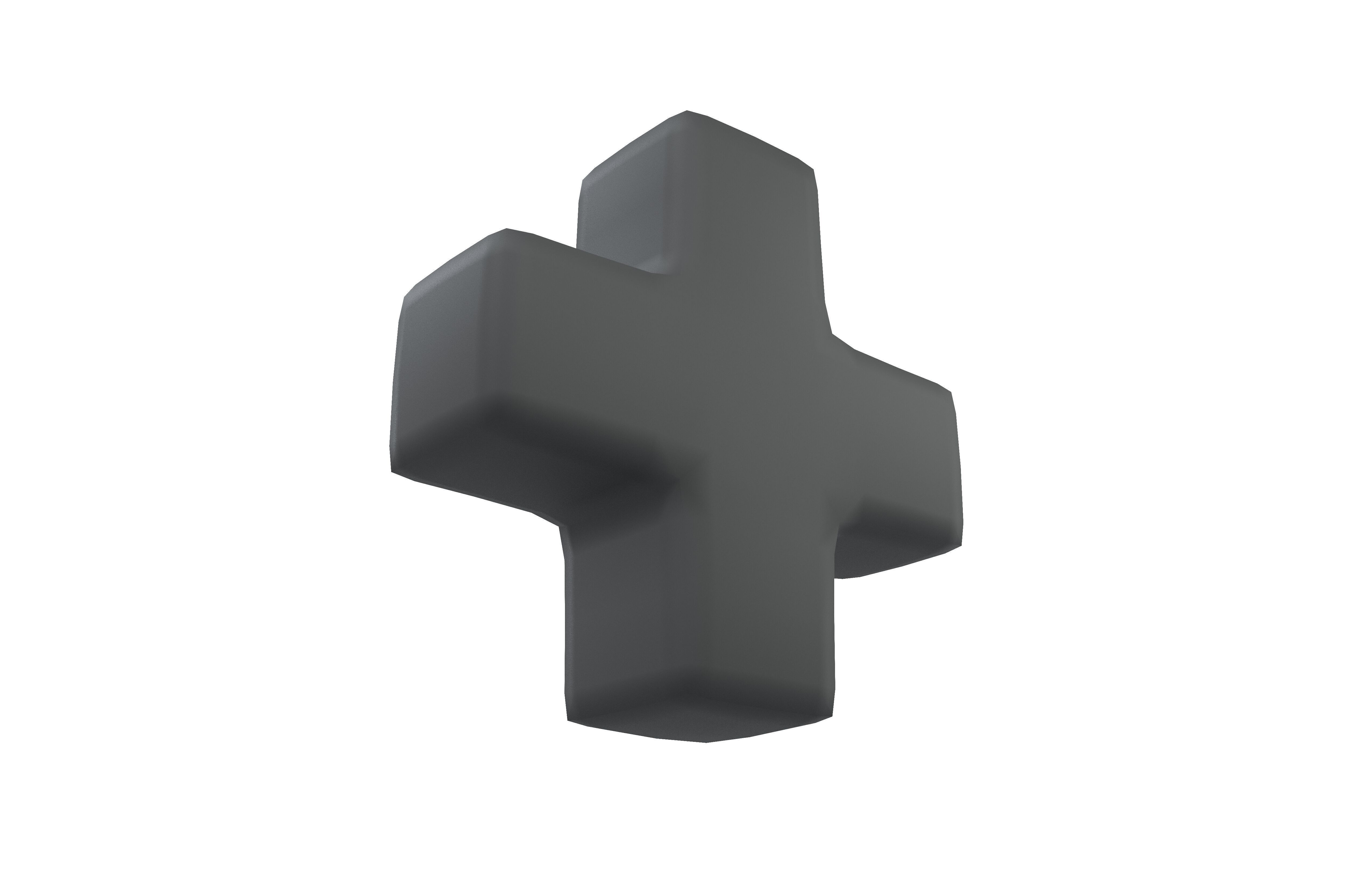 Plus Sign Symbol v1 001 Low-poly 3D model_2