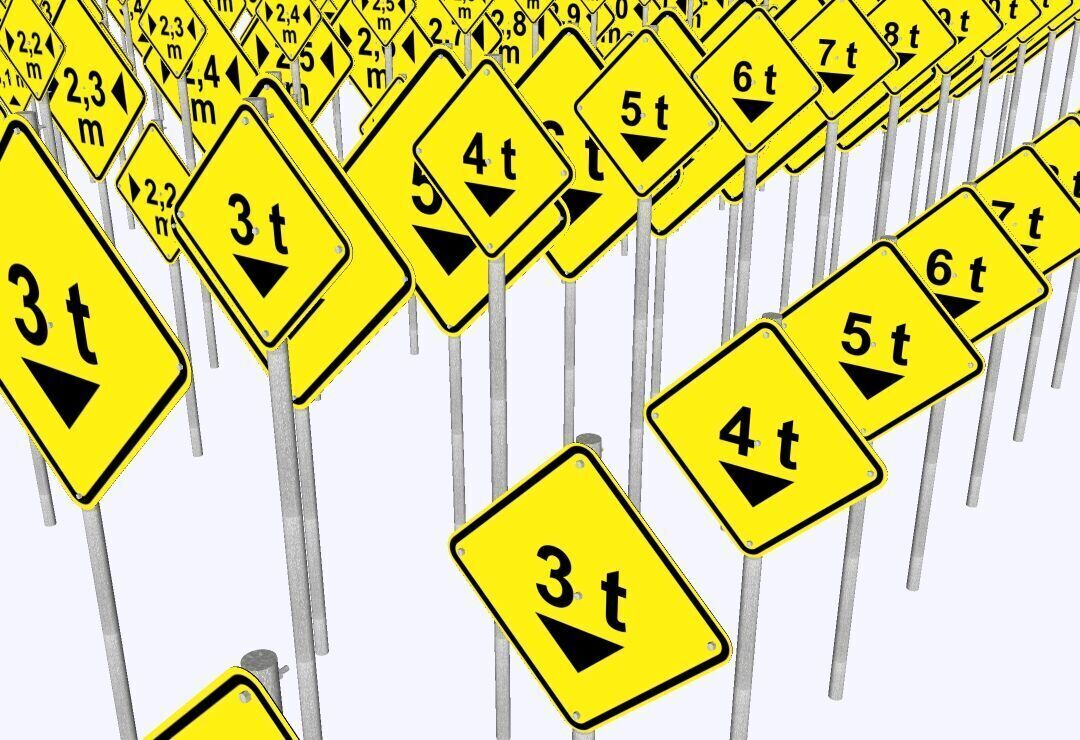 Warning Traffic Signs - Complete 3D Library - Brazil 403 Models 3D model_8