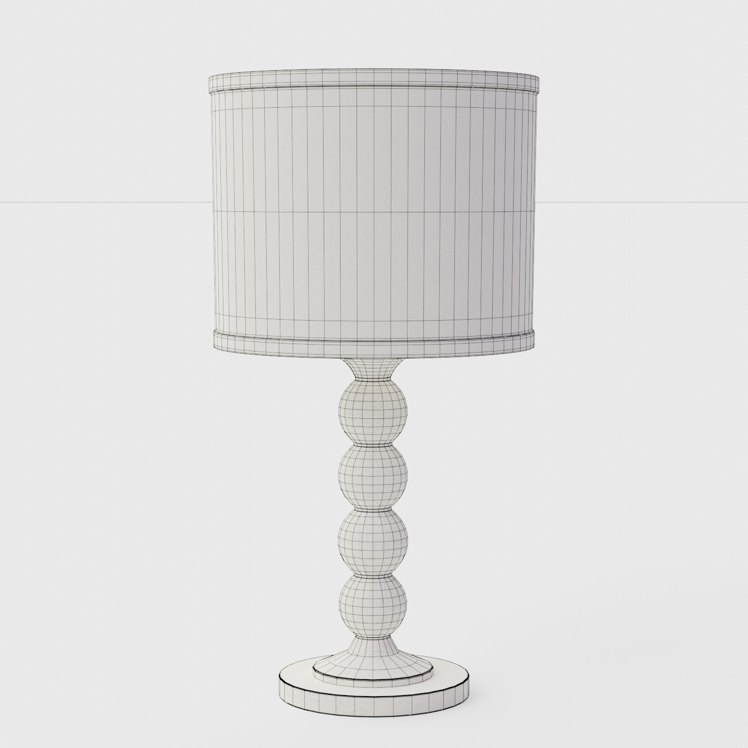 Naturalist Wood Ball Table Lamp 3D model_1