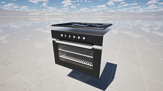 Sketchup Simple Oven Model Low-poly 3D model