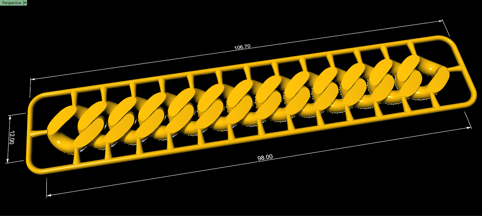 12mm Wide CUBAN Link Chain - SOLID FOR BRACELETS OR NECKLACE 3D print model_5