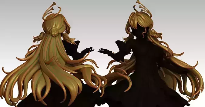 3D Hairstyles for girl V106 3D print model