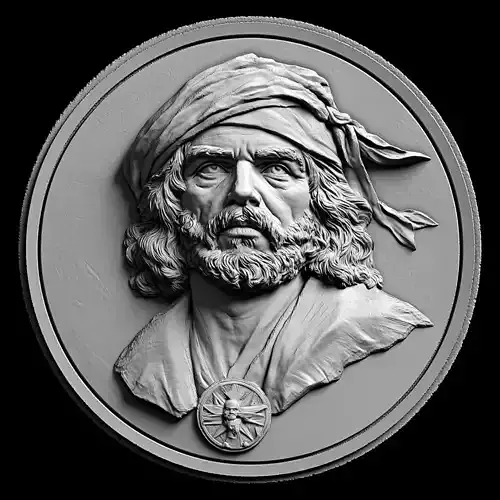 Che Guevara Medallion Relief 3D print model