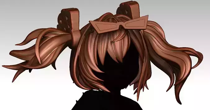 3D Hairstyles for girl V107 3D print model