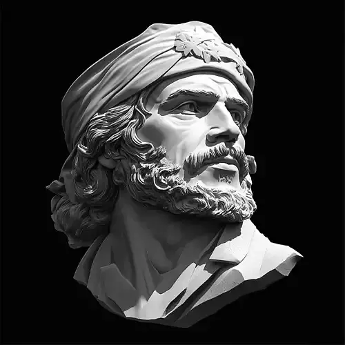 Che Guevara Face Relief 3D print model
