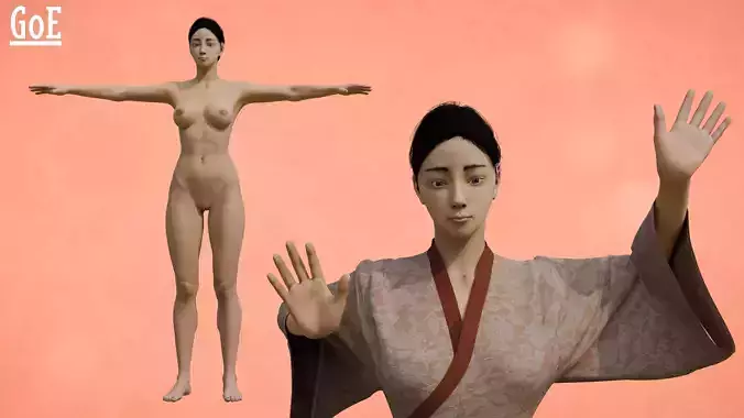 Minji Stylized Korean Girl Rigged Nsfw Blendshape