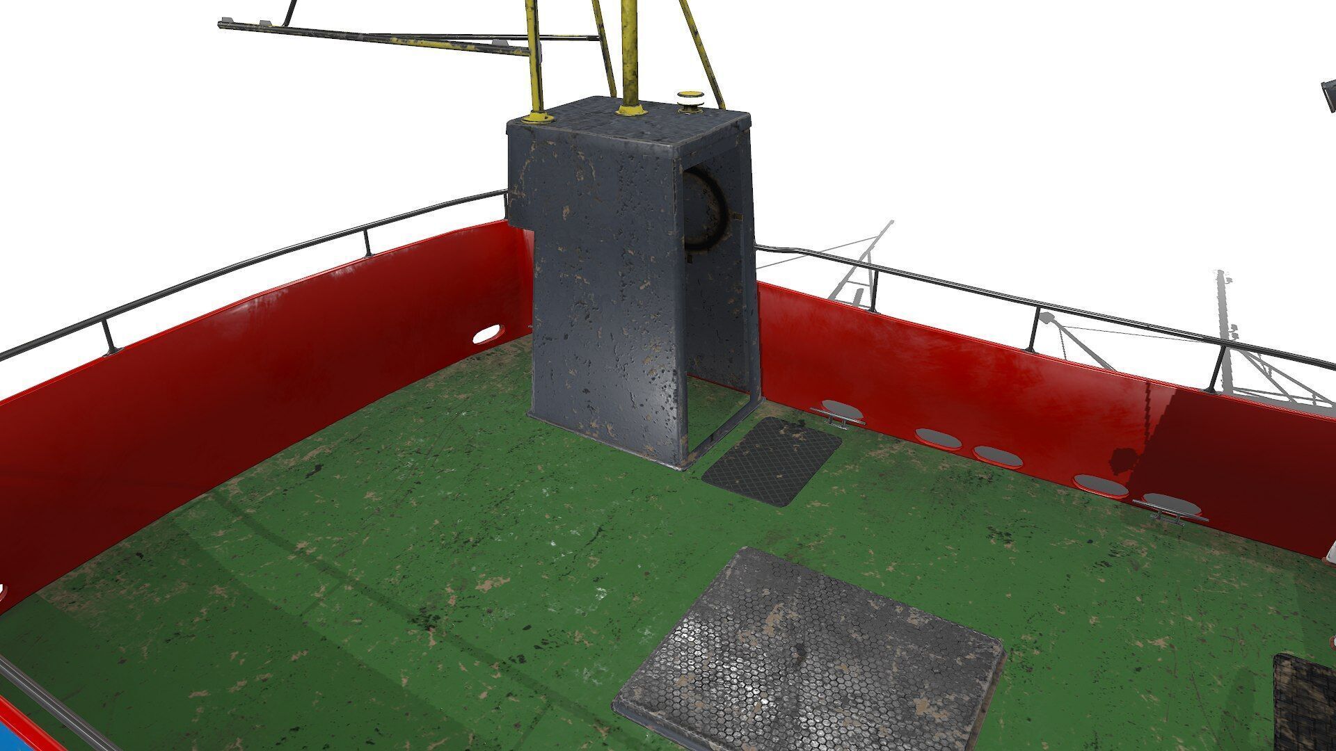 Fishing Boat PBR Low-poly 3D model_16