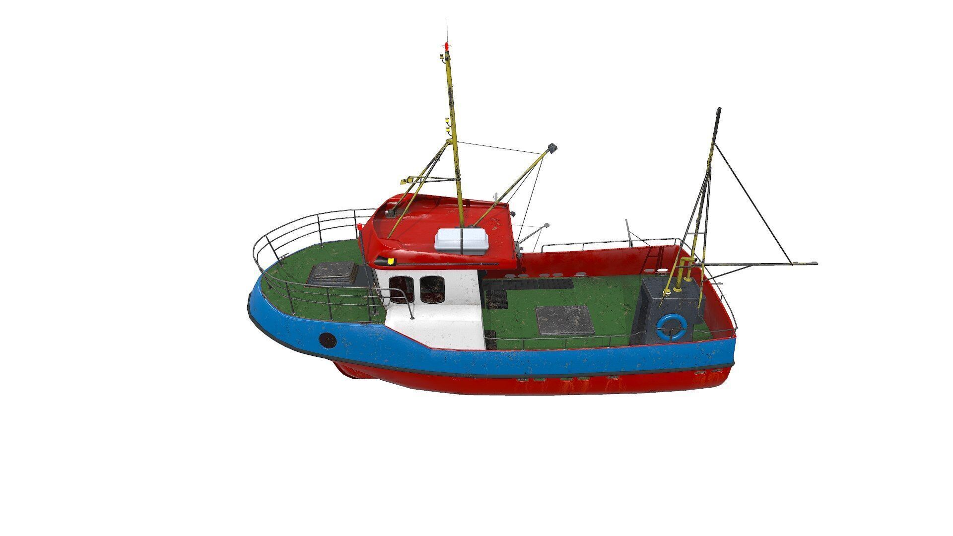 Fishing Boat PBR Low-poly 3D model_2
