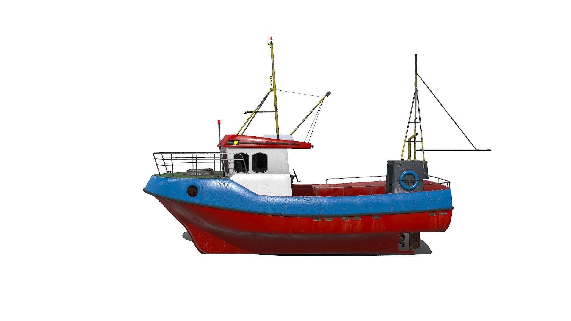 Fishing Boat PBR Low-poly 3D model_1