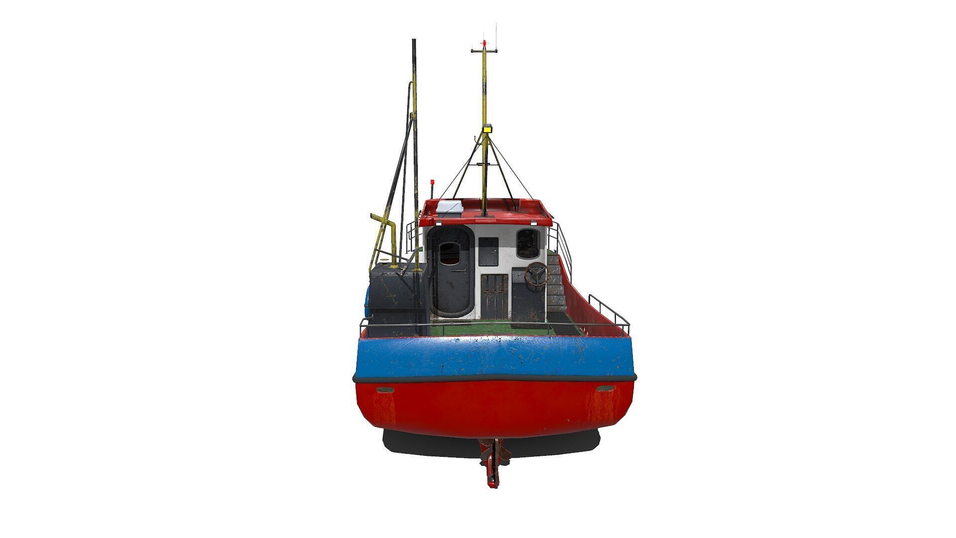 Fishing Boat PBR Low-poly 3D model_5
