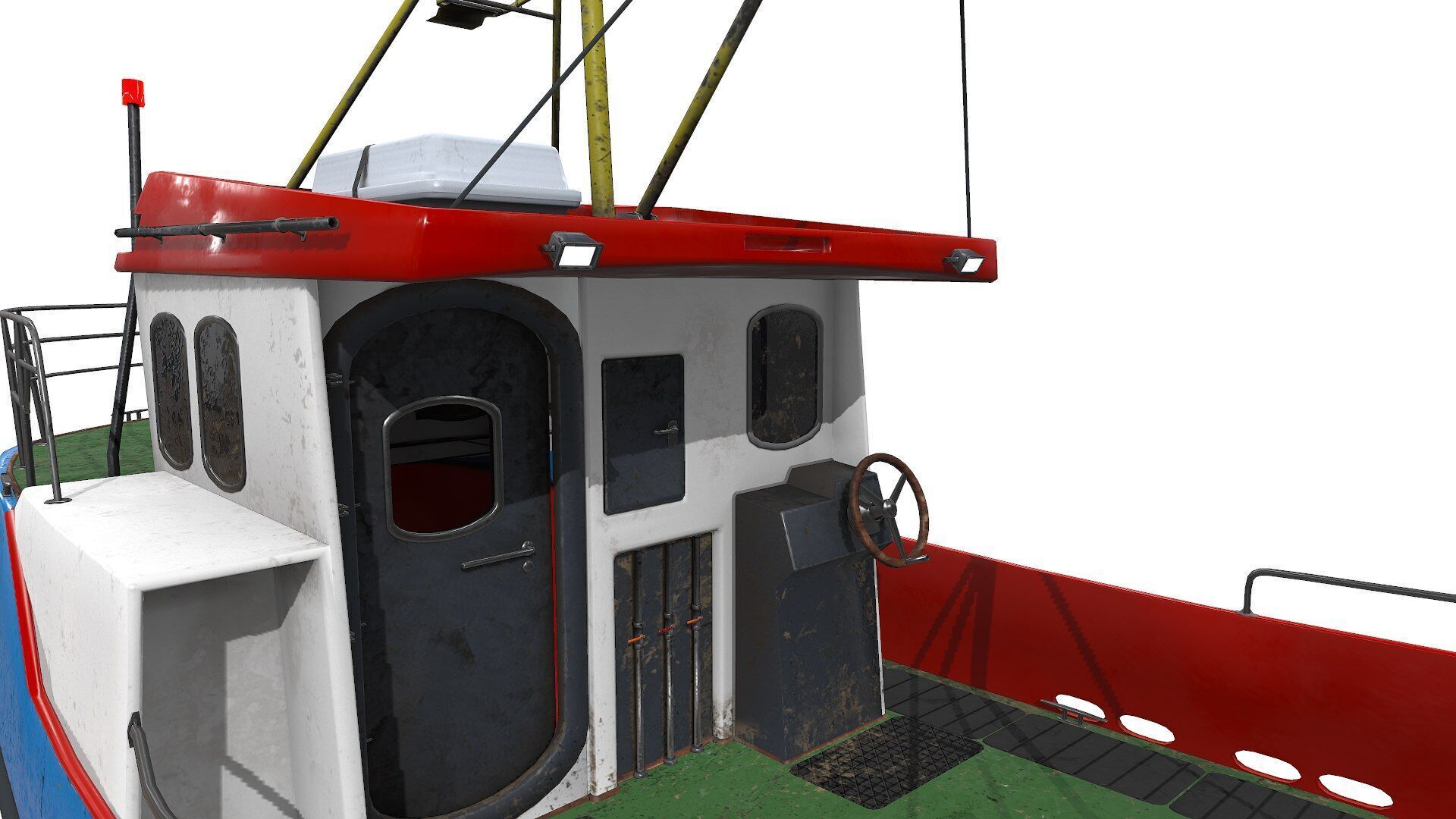 Fishing Boat PBR Low-poly 3D model_15