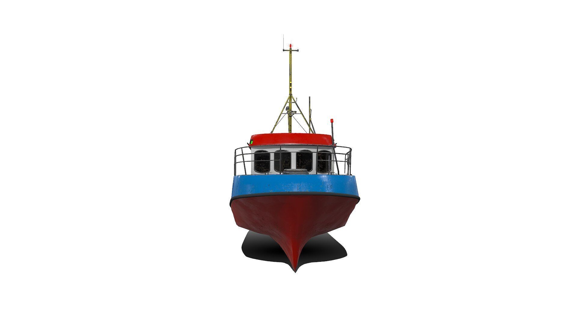 Fishing Boat PBR Low-poly 3D model_12