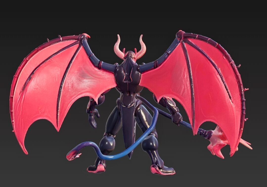 Menacing Devil Demon with Trident - Fully Rigged and Animated Low-poly 3D model_2