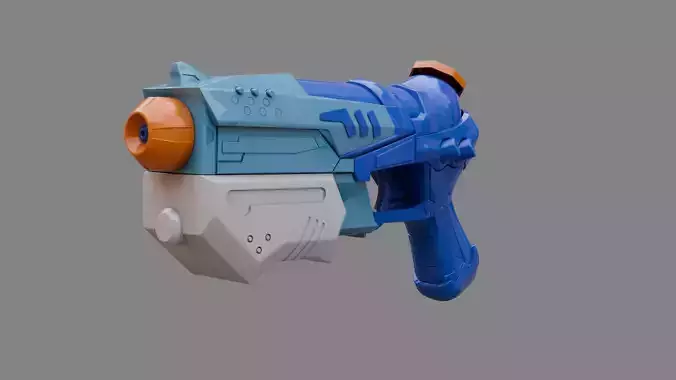 Water Gun one hand 01 Low-poly 3D model