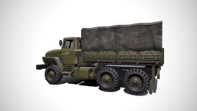 Ural 4320 Low-poly PBR Low-poly 3D model 4