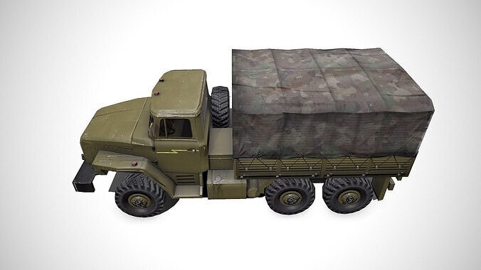 Ural 4320 Low-poly PBR Low-poly 3D model 3