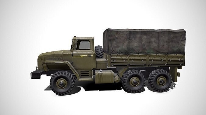 Ural 4320 Low-poly PBR Low-poly 3D model 2