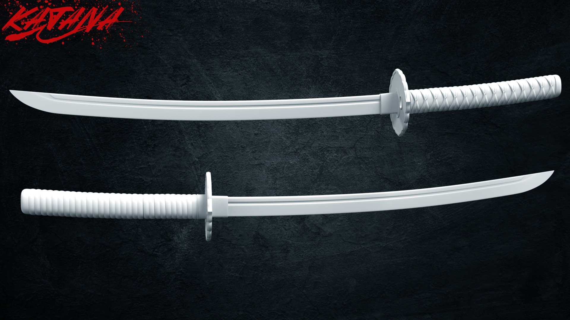 Samurai Katana - Low Poly 3D model Low-poly 3D model_1