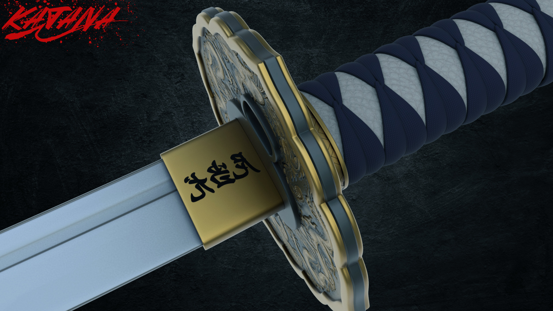 Samurai Katana - Low Poly 3D model Low-poly 3D model_6