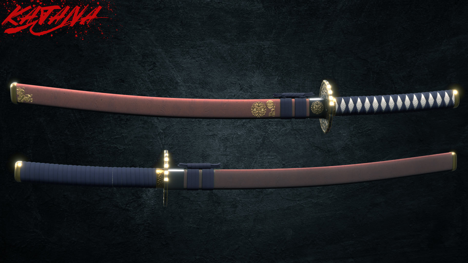Samurai Katana - Low Poly 3D model Low-poly 3D model_5