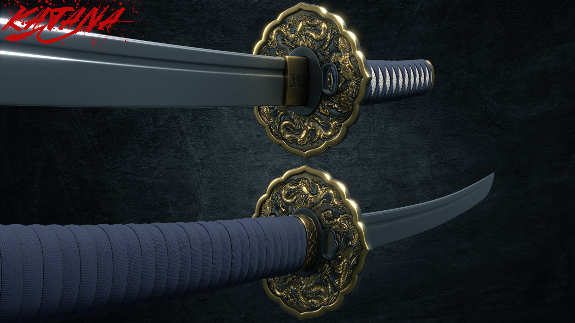 Samurai Katana - Low Poly 3D model Low-poly 3D model_7