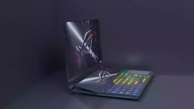 ROG Zephiruz duo 3d model laptop
