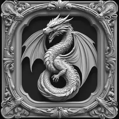 The evil dragon reliaf