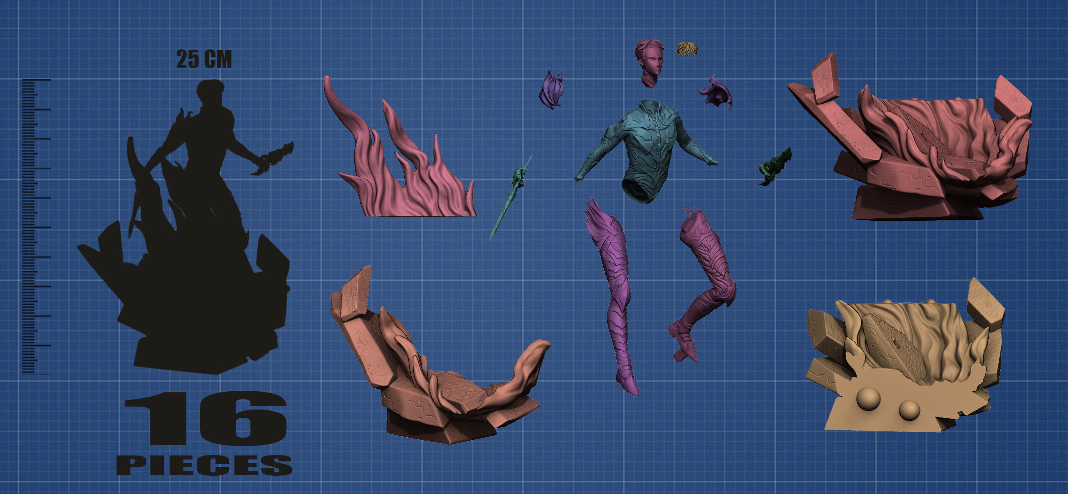 Sung Jin woo Shadow Armor - Solo Leveling 3D print model_5