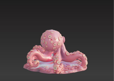 Deep Sea Sentinel 3D Octopus Model Low-poly 3D model_6