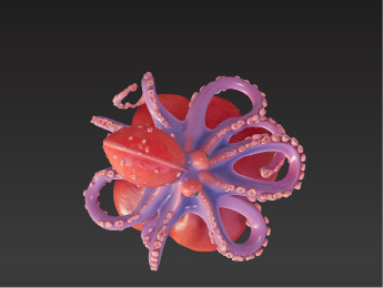 Deep Sea Sentinel 3D Octopus Model Low-poly 3D model_11