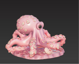 Deep Sea Sentinel 3D Octopus Model Low-poly 3D model_3