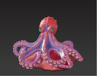 Deep Sea Sentinel 3D Octopus Model Low-poly 3D model_2