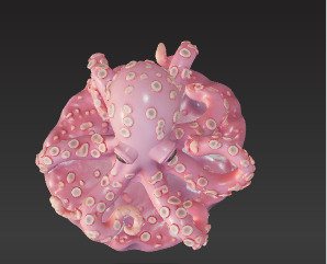 Deep Sea Sentinel 3D Octopus Model Low-poly 3D model_9