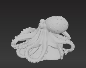 Deep Sea Sentinel 3D Octopus Model Low-poly 3D model_16