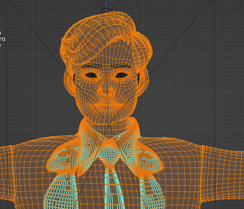 Donald trump stylized character Low-poly 3D model_5